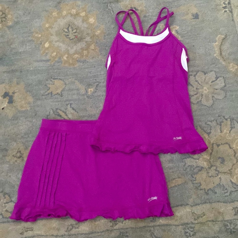 Sofibella purple pink ruffle shirt and top size small